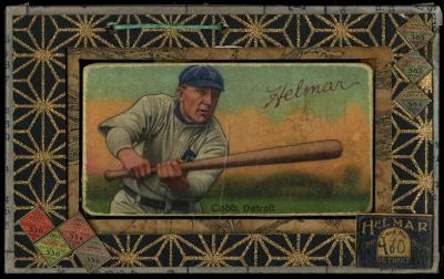 Picture, Helmar Brewing, T206-Helmar Card # 480, Ty COBB (HOF), Horizontal; bat forward, Detroit Tigers